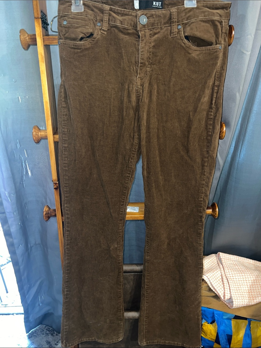 Kut from the Kloth Brown Corduroy flare Leg size 10